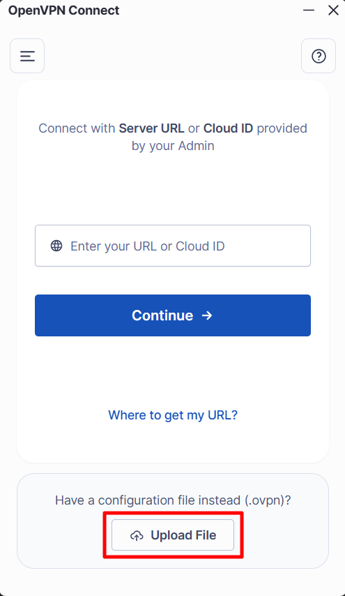 點擊 Upload File 匯入設定檔